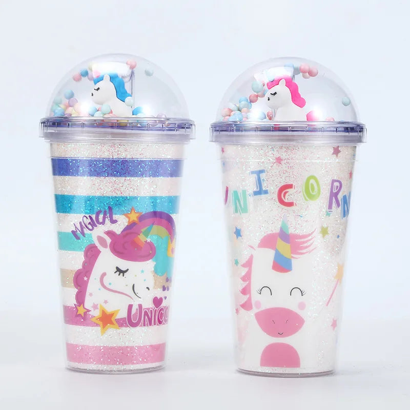 Glitter Dome Unicorn Water Bottle