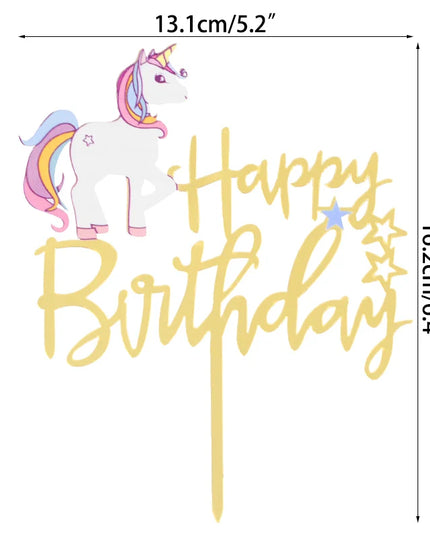 Fuchsia Ears and Horn Cake Topper