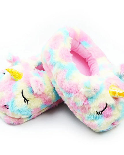 Dreamy Rainbow Unicorn Slippers