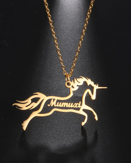 Personalized Unicorn Name Necklace
