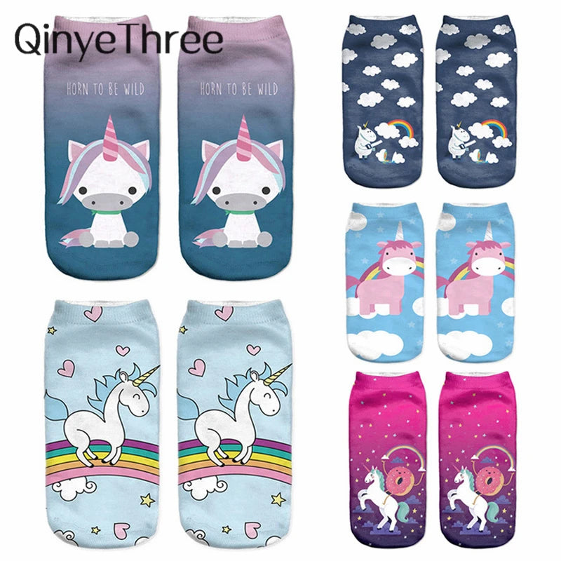 Rainbow Mane Unicorn Socks
