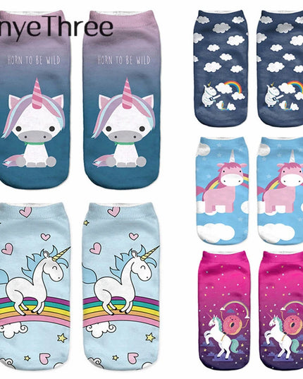 Bold Unicorn Donut Socks