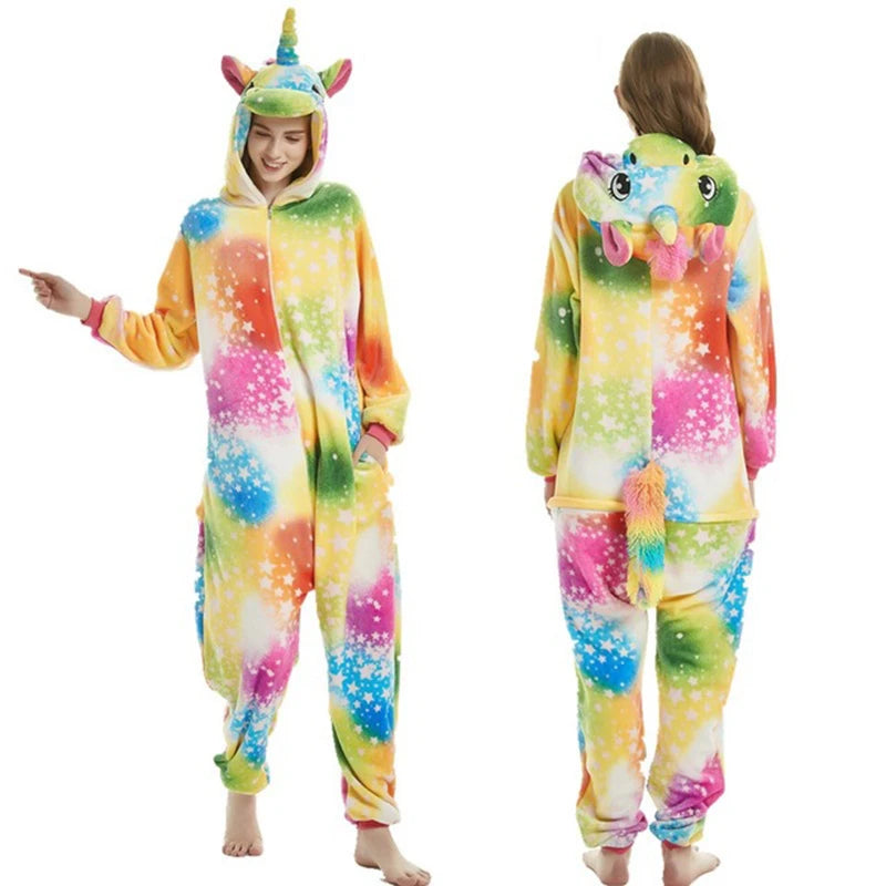 Bold Rainbow Adult Unicorn Onesie
