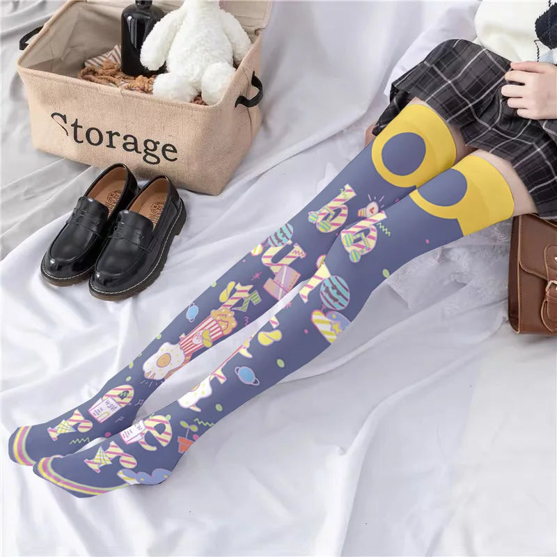 Unicorn Thigh-High Socks 60cm