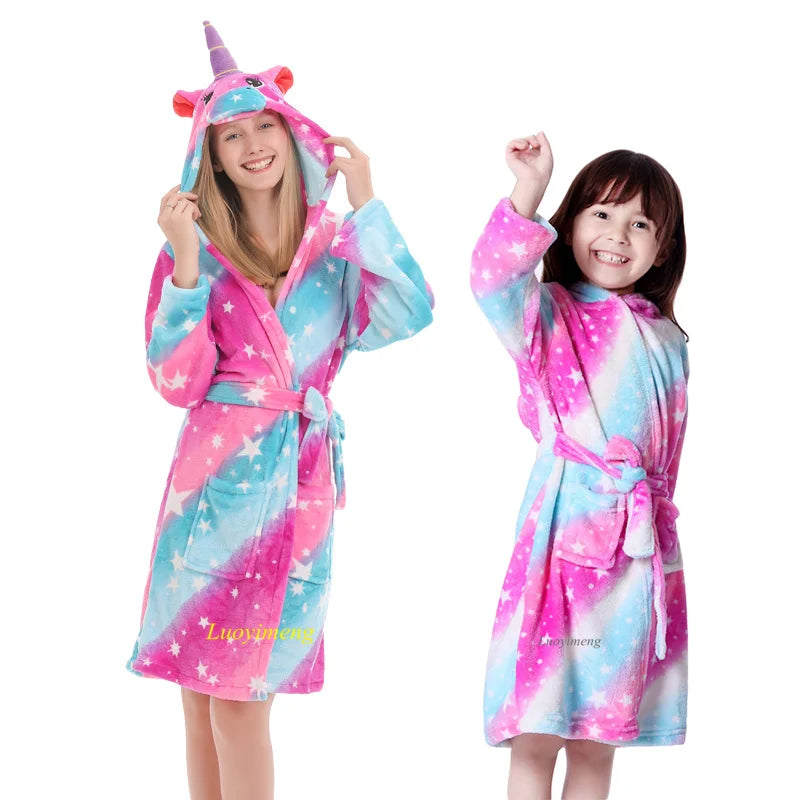 Vivid Galaxy Hooded Unicorn Robe