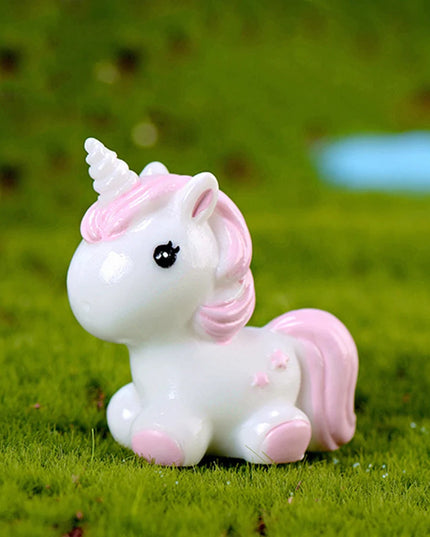 Small Blue Kawaii Unicorn Figurine