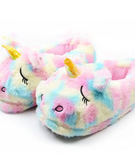 Dreamy Rainbow Unicorn Slippers