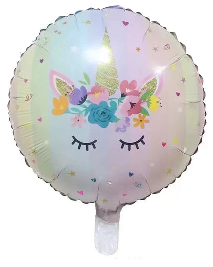 Side view of the round aluminum foil balloon