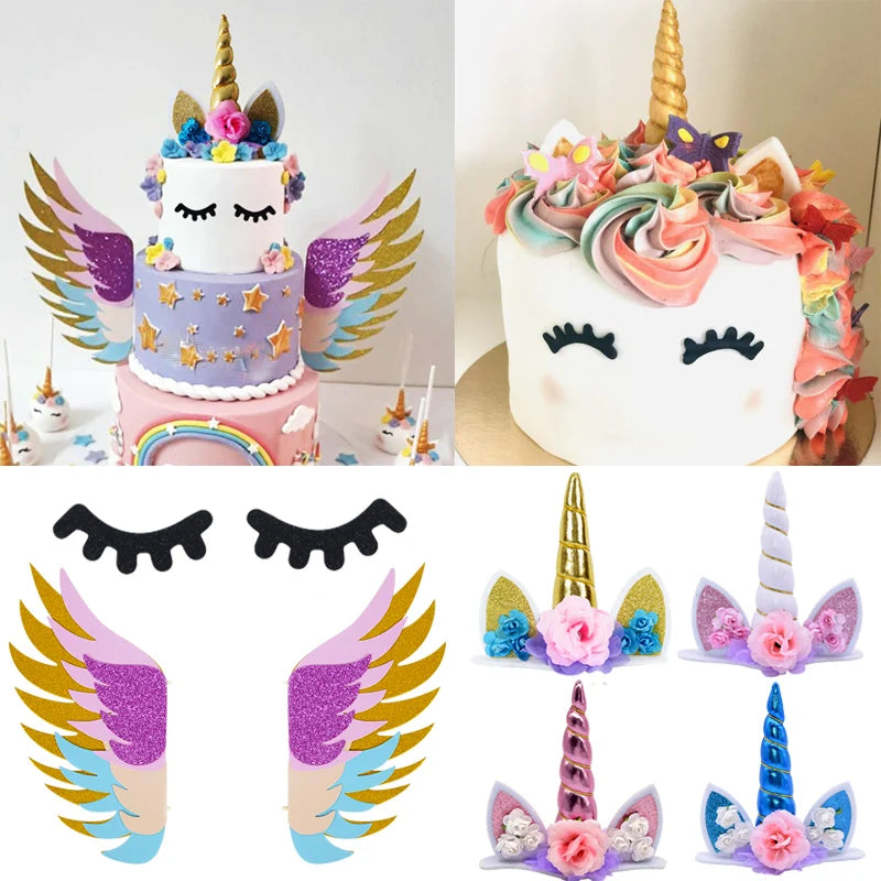 Fuchsia Ears and Horn Cake Topper
