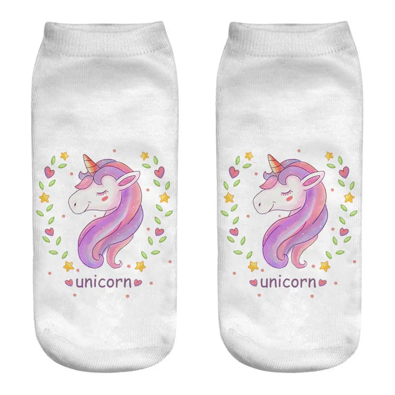 Unicorn Wreath Pastel Socks