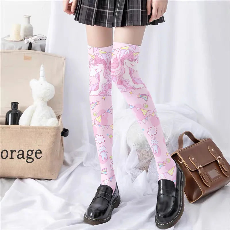 Unicorn Thigh-High Socks 60cm
