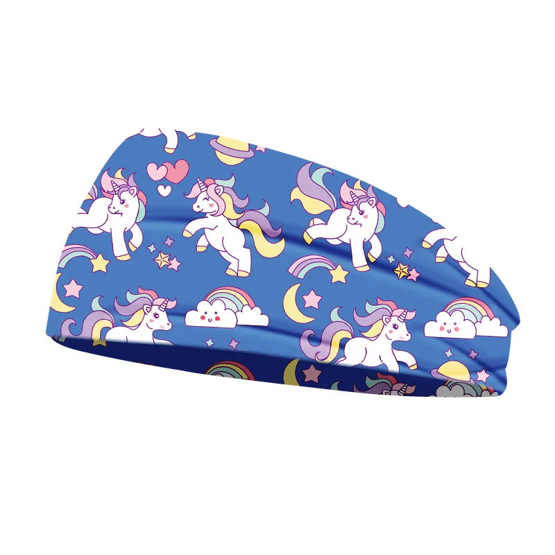 Blue Unicorn Workout Headband