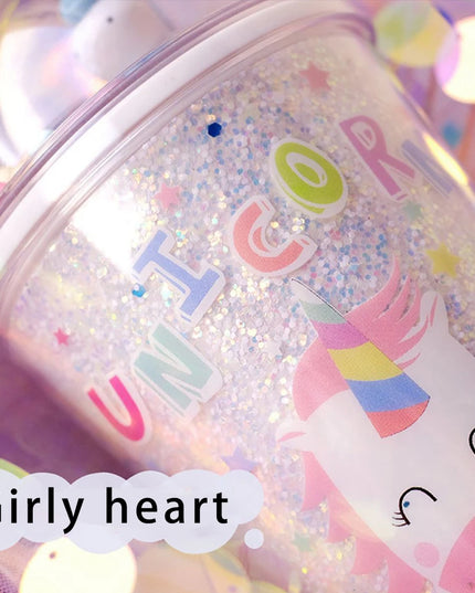 Glitter Dome Unicorn Water Bottle