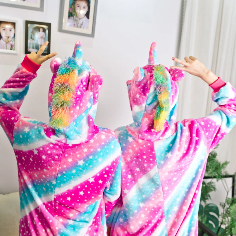 Pink Blue Matching Unicorn Onesie
