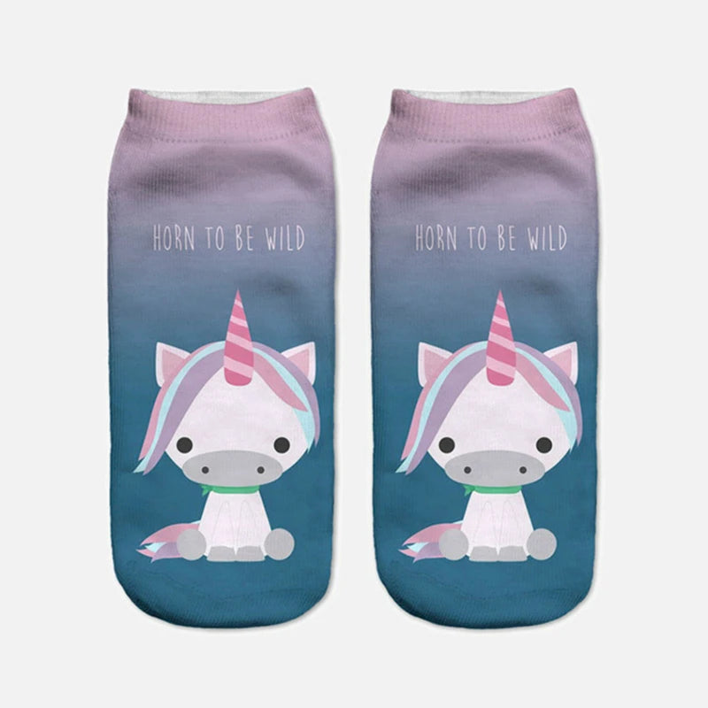 Rainbow Mane Unicorn Socks