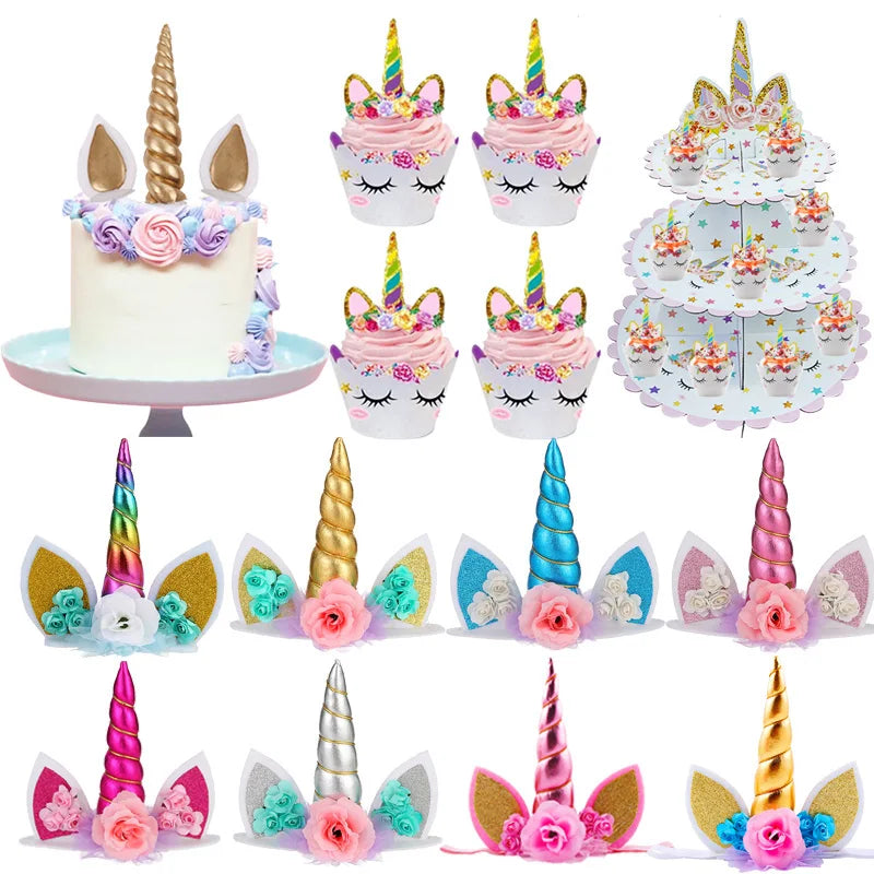 Happy Birthday Unicorn Cake Topper