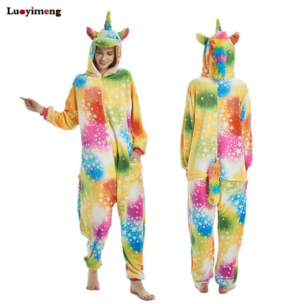 Rainbow Burst Plush Unicorn Onesie