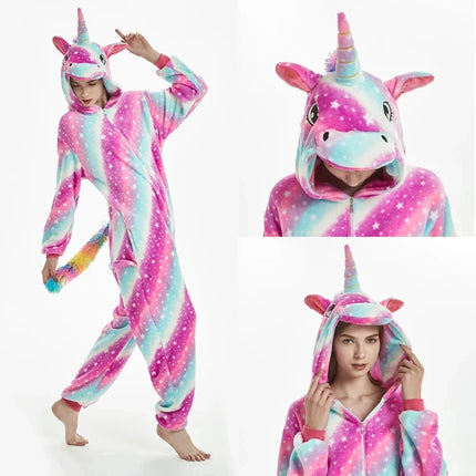 Hot Pink Star Stripe Unicorn Onesie