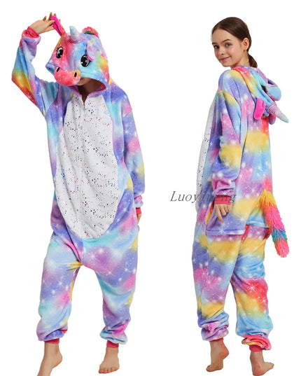 Vivid Galaxy Rainbow Unicorn Onesie