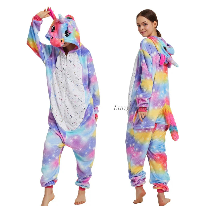 Vivid Galaxy Rainbow Unicorn Onesie