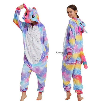 Vivid Galaxy Rainbow Unicorn Onesie