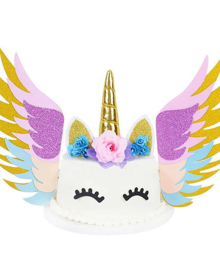 Pink Unicorn Horn Cake Topper