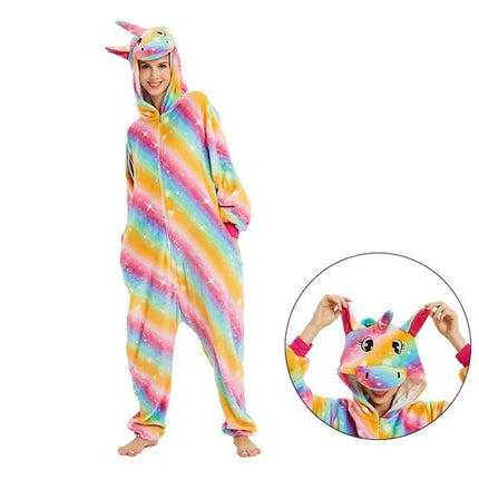 Sparkle Stripe Rainbow Unicorn Onesie