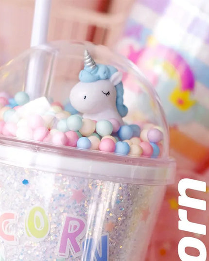 Glitter Dome Unicorn Water Bottle