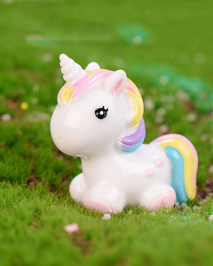 Pink Unicorn Plant Figurine