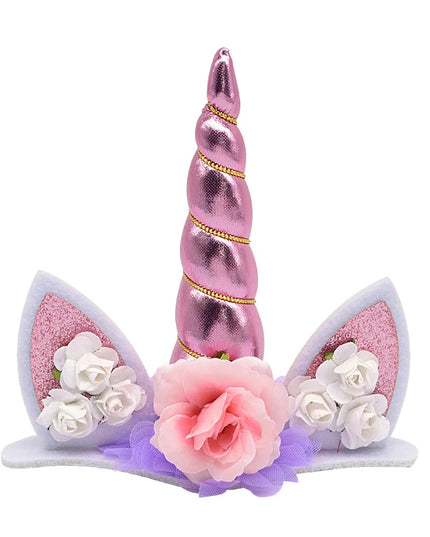 Pink Unicorn Horn Cake Topper