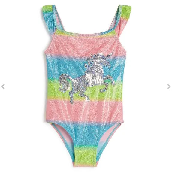 Glitter Rainbow Unicorn Swimsuit