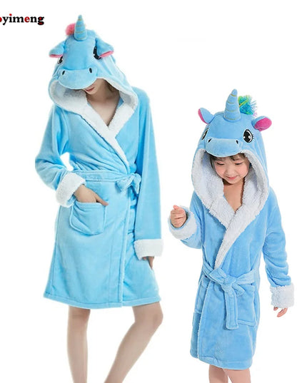 Sherpa Trimmed Unicorn Plush Robe