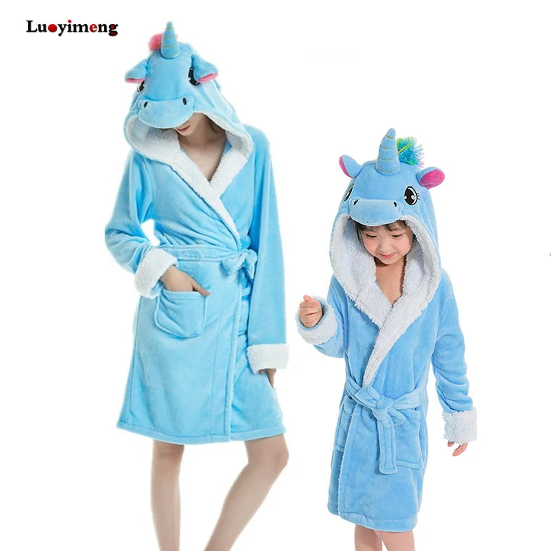 Sherpa Trimmed Unicorn Plush Robe