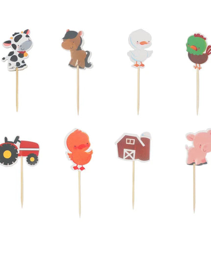 Floral Unicorn Cupcake Toppers Set