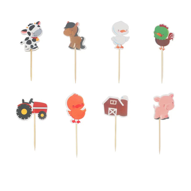 Floral Unicorn Cupcake Toppers Set