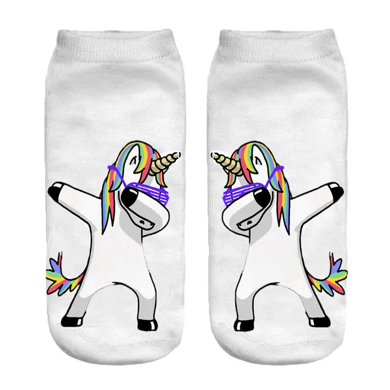 Dabbing Unicorn Ankle Socks