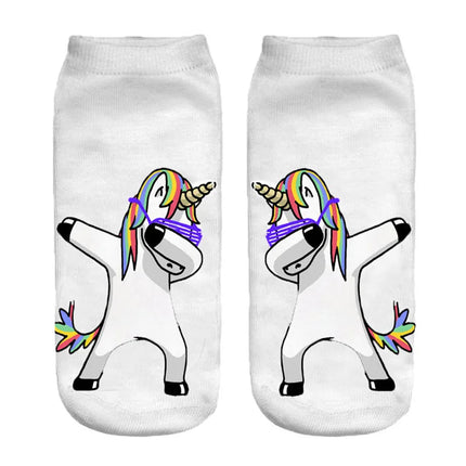 Dabbing Unicorn Ankle Socks