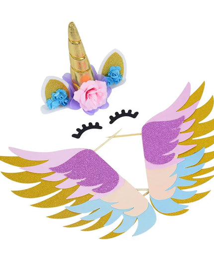 Pink Unicorn Horn Cake Topper
