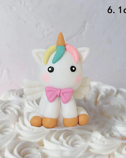 Kawaii Fondant Unicorn Cake Topper