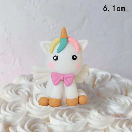 Kawaii Fondant Unicorn Cake Topper