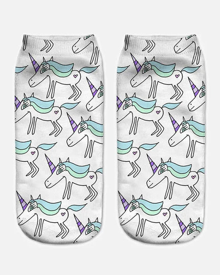Doodle Unicorn Dress Socks
