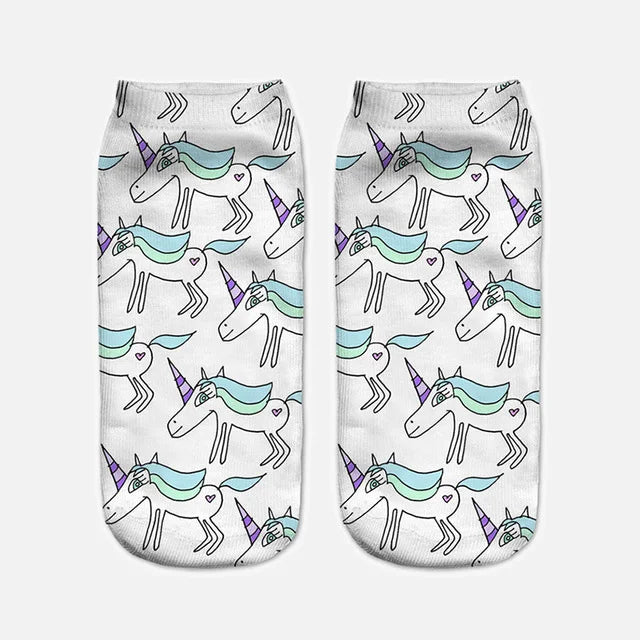 Doodle Unicorn Dress Socks