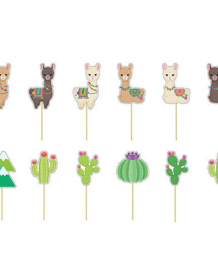 Floral Unicorn Cupcake Toppers Set