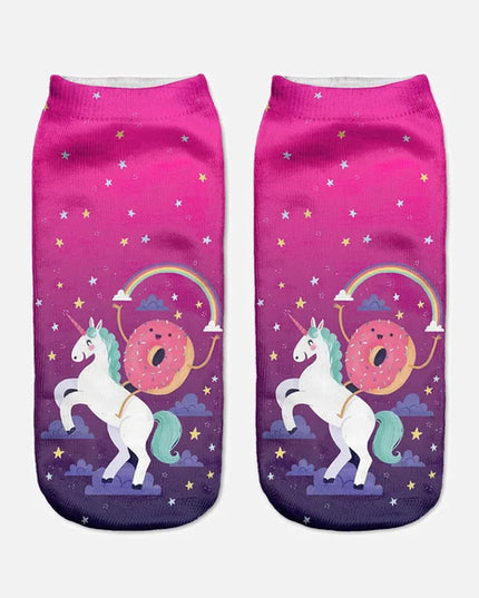 Bold Unicorn Donut Socks