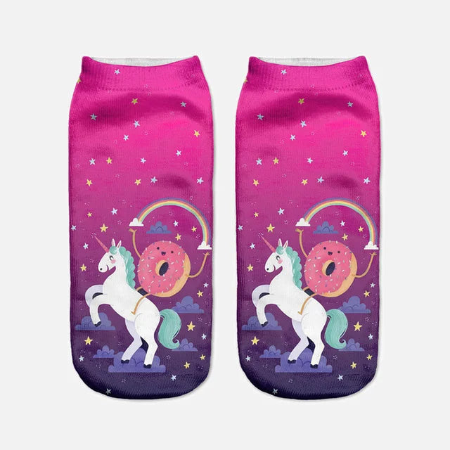 Bold Unicorn Donut Socks