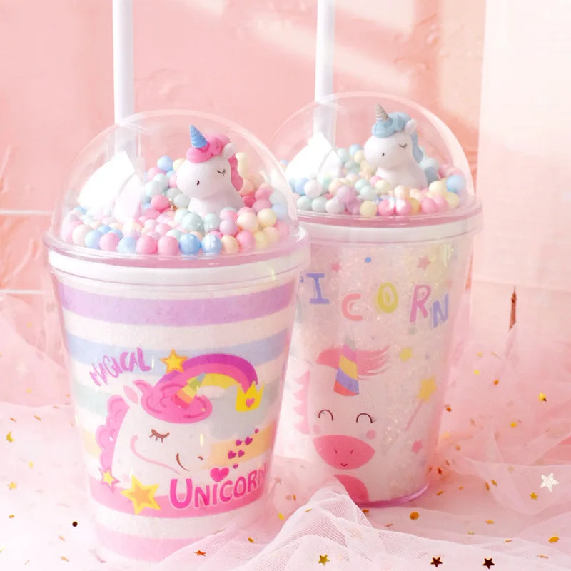 Glitter Dome Unicorn Water Bottle