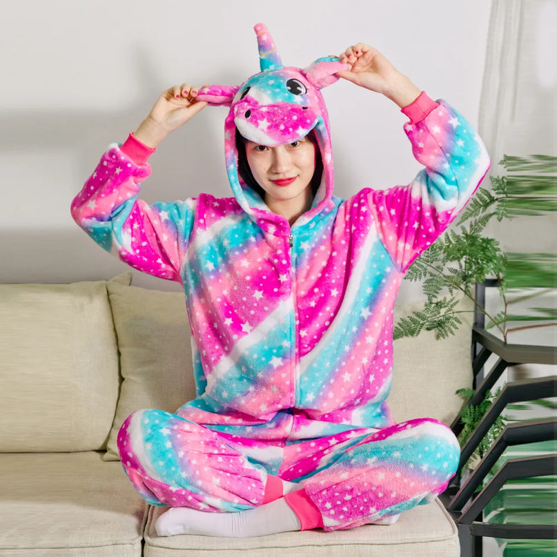 Pink Blue Matching Unicorn Onesie