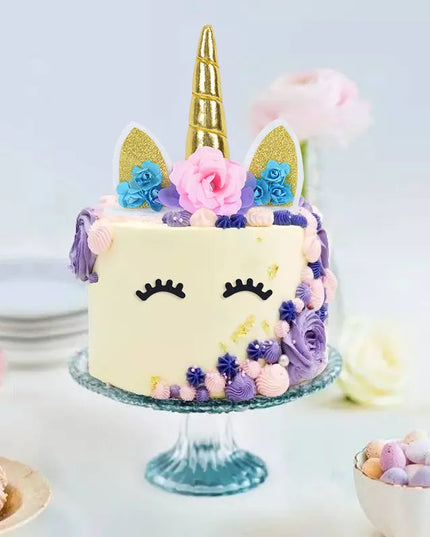 Fuchsia Ears and Horn Cake Topper