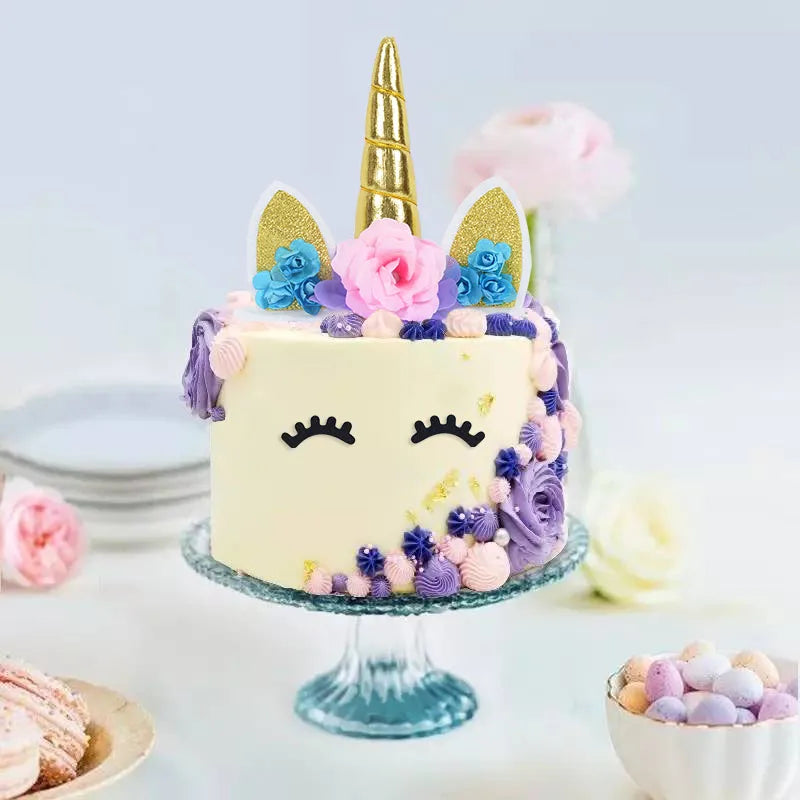 Gold Horn Unicorn Cake Topper