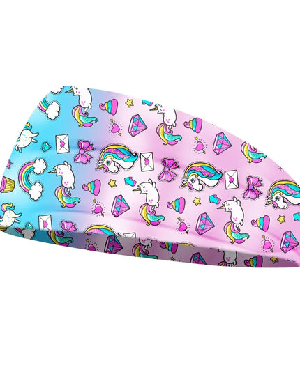 Pink Sparkle Unicorn Elastic Headband